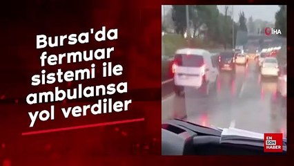 Bursa'da fermuar sistemi ile yolu açtılar