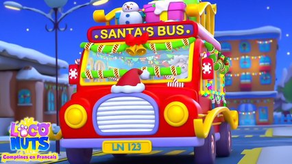 Roues Dans le Noël Bus + Plus Loco Nuts Chansons de Noël et Vidéos Dessins Animés Pour Enfants