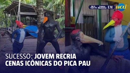Jovem Viraliza ao Recriar Cenas Icônicas do Pica-Pau 🎥