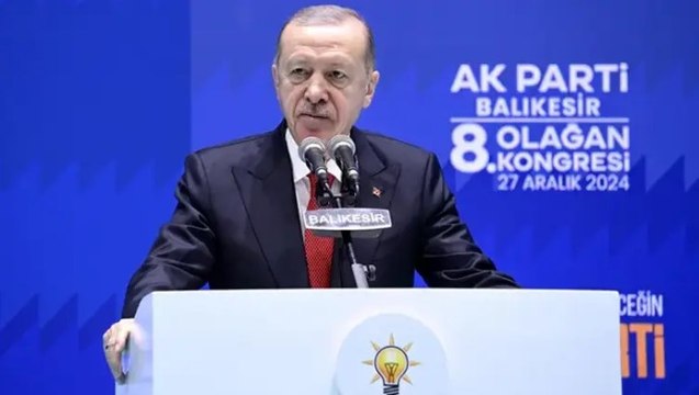 Cumhurbaşkanı Erdoğan, Balıkesir kongresinde açıklamalarda bulundu: Baas rejimi düştü, yasını CHP tutuyor