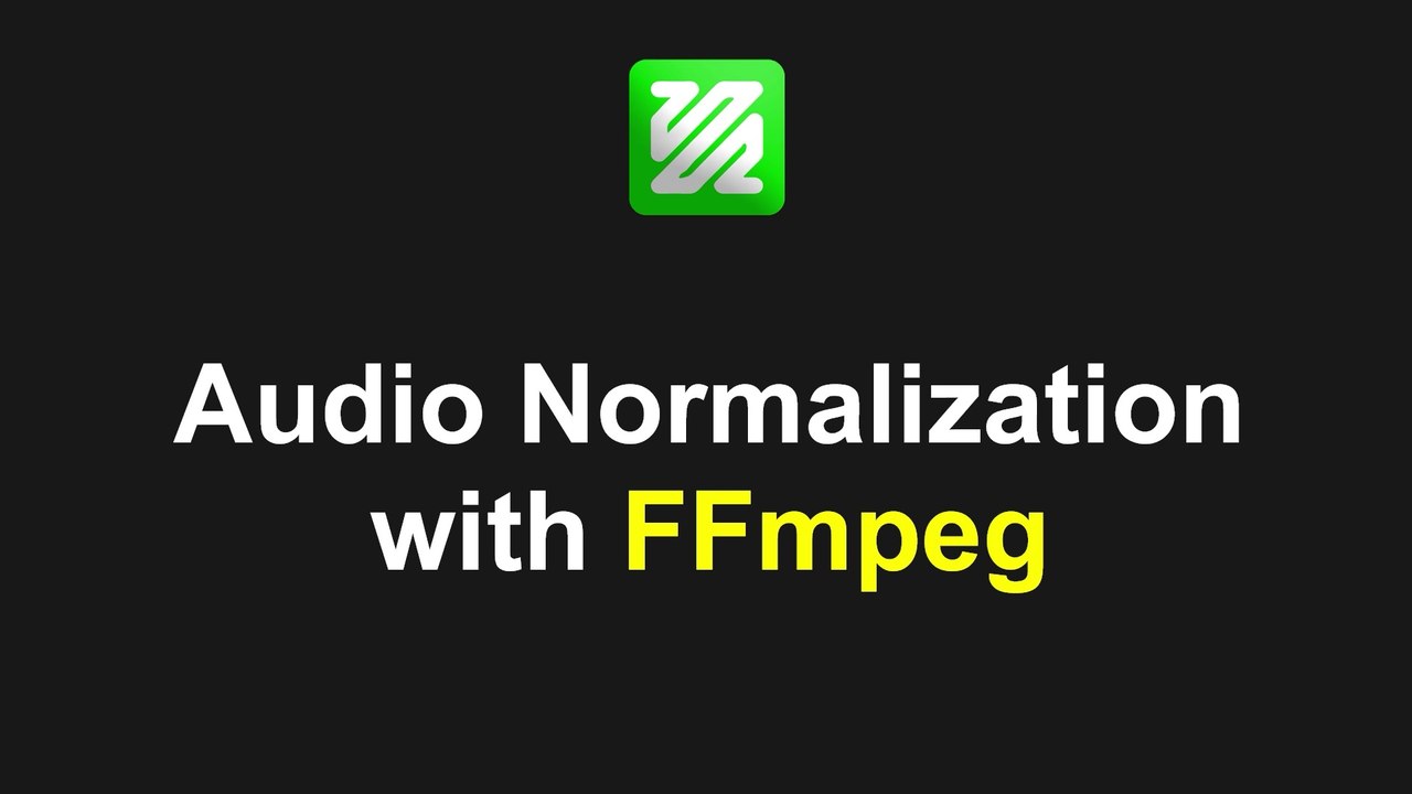 FFmpeg - Normalize Audio Easily | Freddy Ho