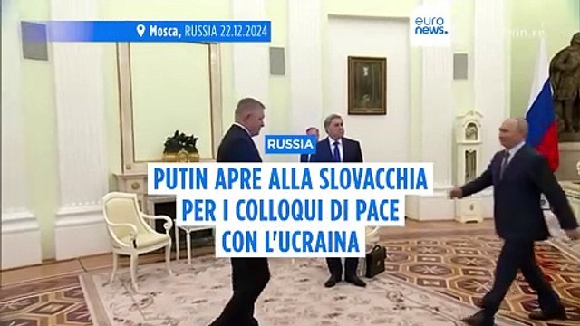 Russia, Putin si dice aperto a colloqui di pace con l'Ucraina in Slovacchia