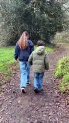 Romy, 12 ans et Andrea, 7 ans, les deux derniers enfants de Nicolas Duvauchelle