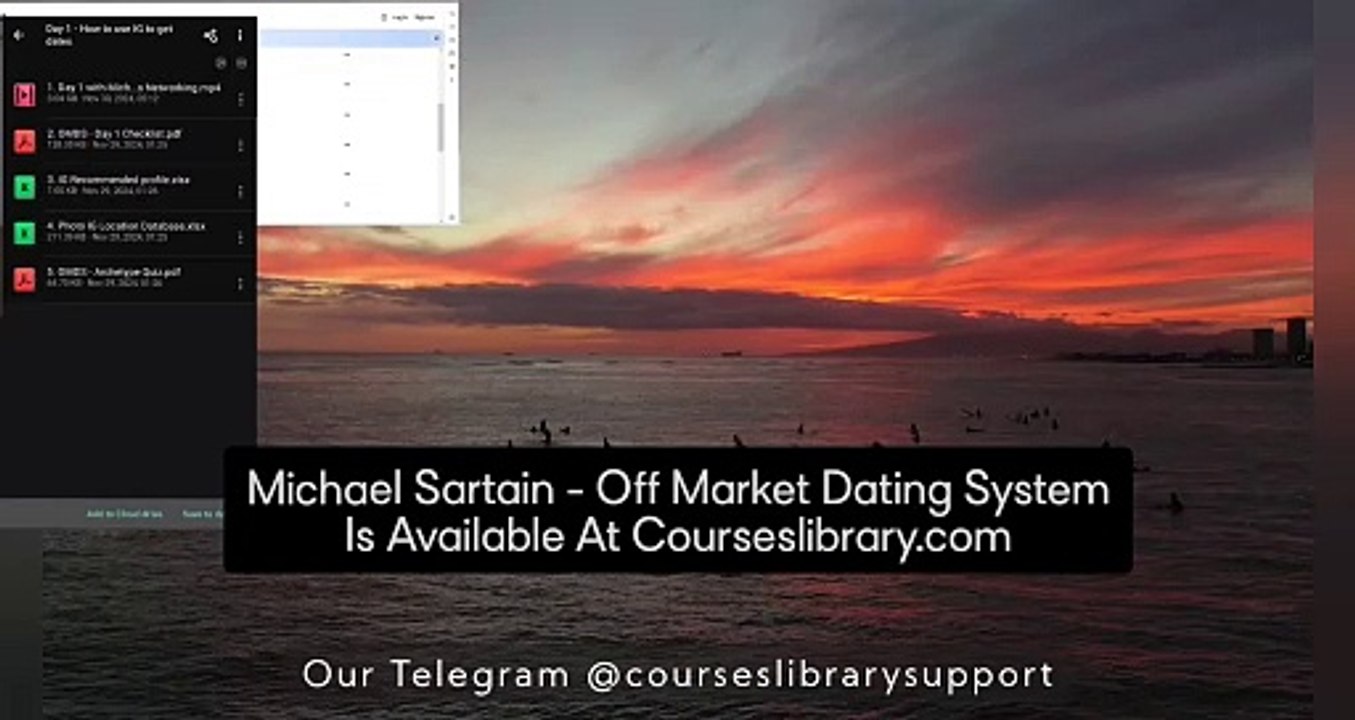(courseslibrary.com)Michael Sartain - Off Market Dating System