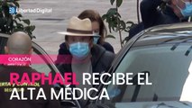 Primeras imágenes de Raphael tras recibir el alta médica