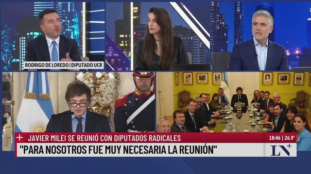 Templanza y paciencia : De Loredo vanaglorió a Milei después de la reunión con los radicales con peluca