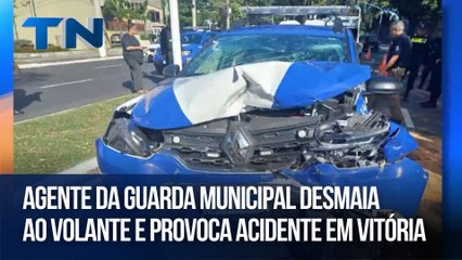 Agente da Guarda Municipal desmaia ao volante e provoca acidente em Vitória