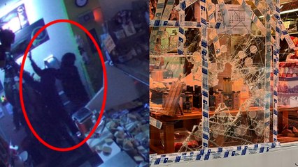 Así robaron unos ladrones jamones y dinero en una charcutería gourmet de Coslada (Madrid)