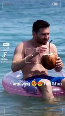 Saving Messi in A Pool #messi #ronaldo #funny #comedy