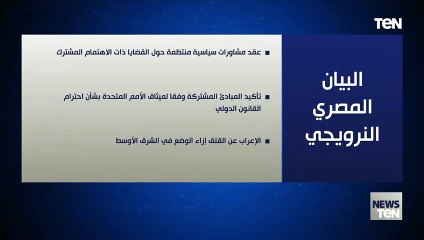 أبرز ما جاء في البيان المصري النرويجي