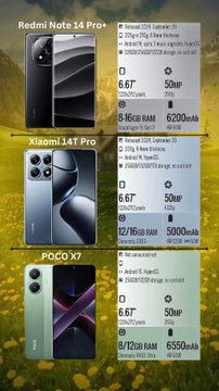 Xiaomi Redmi Note 14 Pro+ vs Xiaomi 14T Pro Vs Xiaomi POCO X7