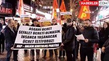 HKP Üyeleri Asgari Ücret Protesto Etti