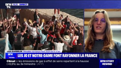 Paris 2024: Lisa Barbelin, médaillée olympique, se dit nostalgique de "cet esprit d'unité français"