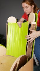 So cool! Tire turned into cozy animal chair for my kids' room 🧸