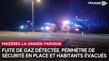 Fuite de gaz détectée à Maizières-la-Grande-Paroisse : une dizaine d’habitants évacués