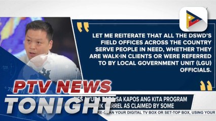 DSWD clarifies Ayuda para sa Kapos ang Kita program or AKAP not pork barrel as claimed by some