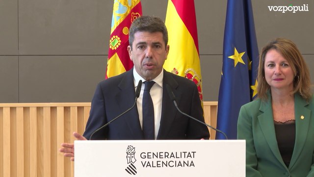 Mazón niega un cambio de versión sobre el día de la dana y presentará la factura de su comida