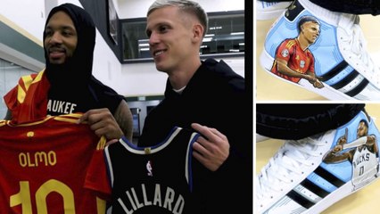 Dani Olmo recibió un gran regalo de Damian Lillard