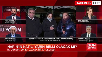 Narin davasını takip eden TV100 ekibinin merdiven dayanışması ekranlara yansıdı