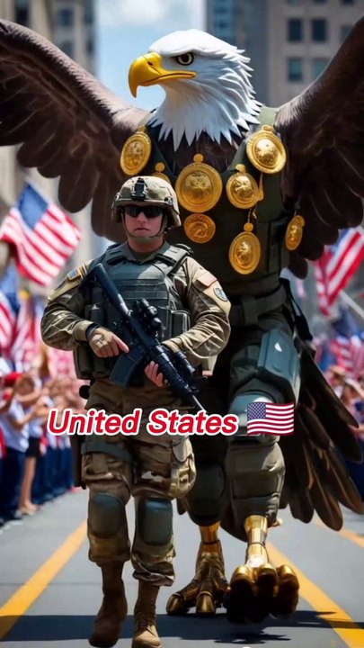 Military parade of USA Georgia Mongolia and many more.