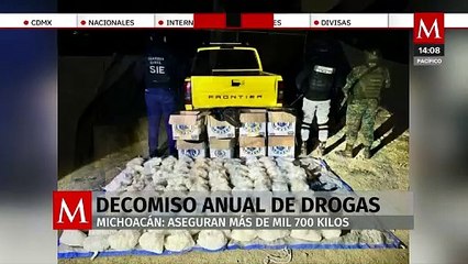 Decomisan casi dos toneladas de diversas drogas durante 2024, en Michoacán