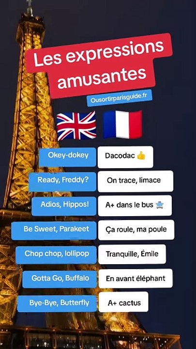 Les expressions françaises amusantes 🇫🇷