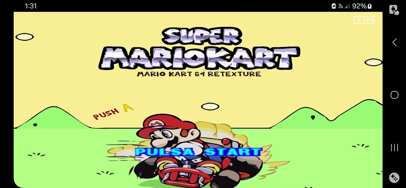 (MARIO KART 64) EN ESPAÑOL. RETEXTURÍZADO. (SNES) COPA 150CC FLOR.