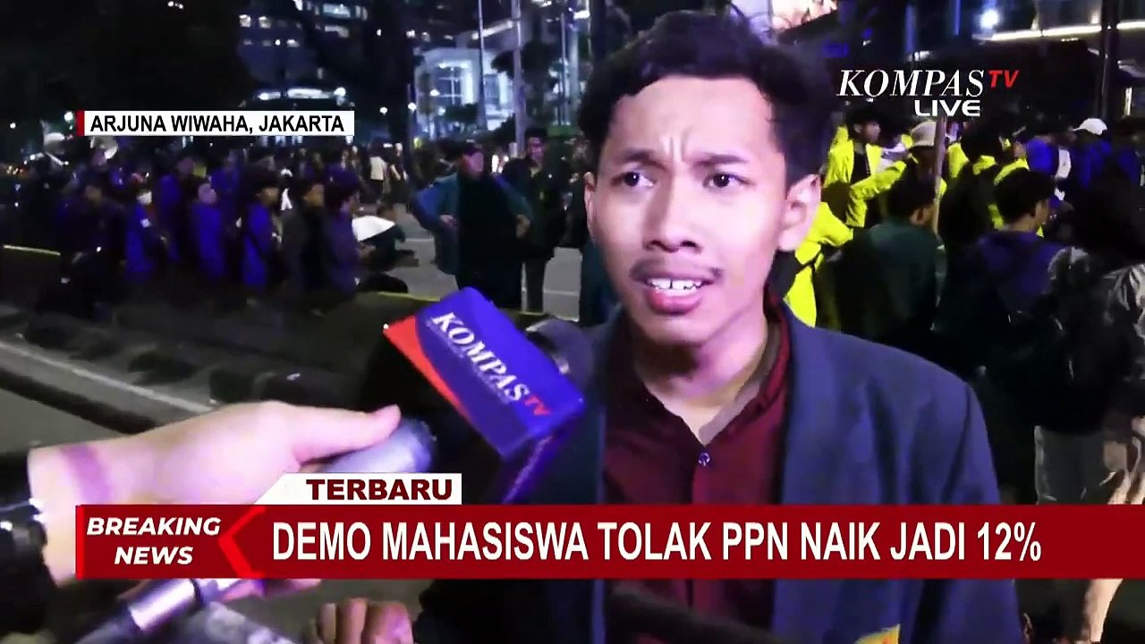 [FULL] Demo Mahasiswa Tolak PPN 12 Persen Dipukul Mundur Polisi, Tembakan Water Canon Warnai Aksi