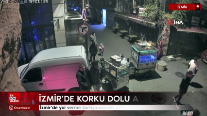 İzmir'de yol verme tartışmasında ateş açtı