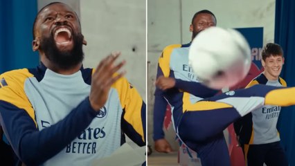 El show de Rüdiger en los juegos del Madrid: se carga una cámara, da por imposible a Güler...