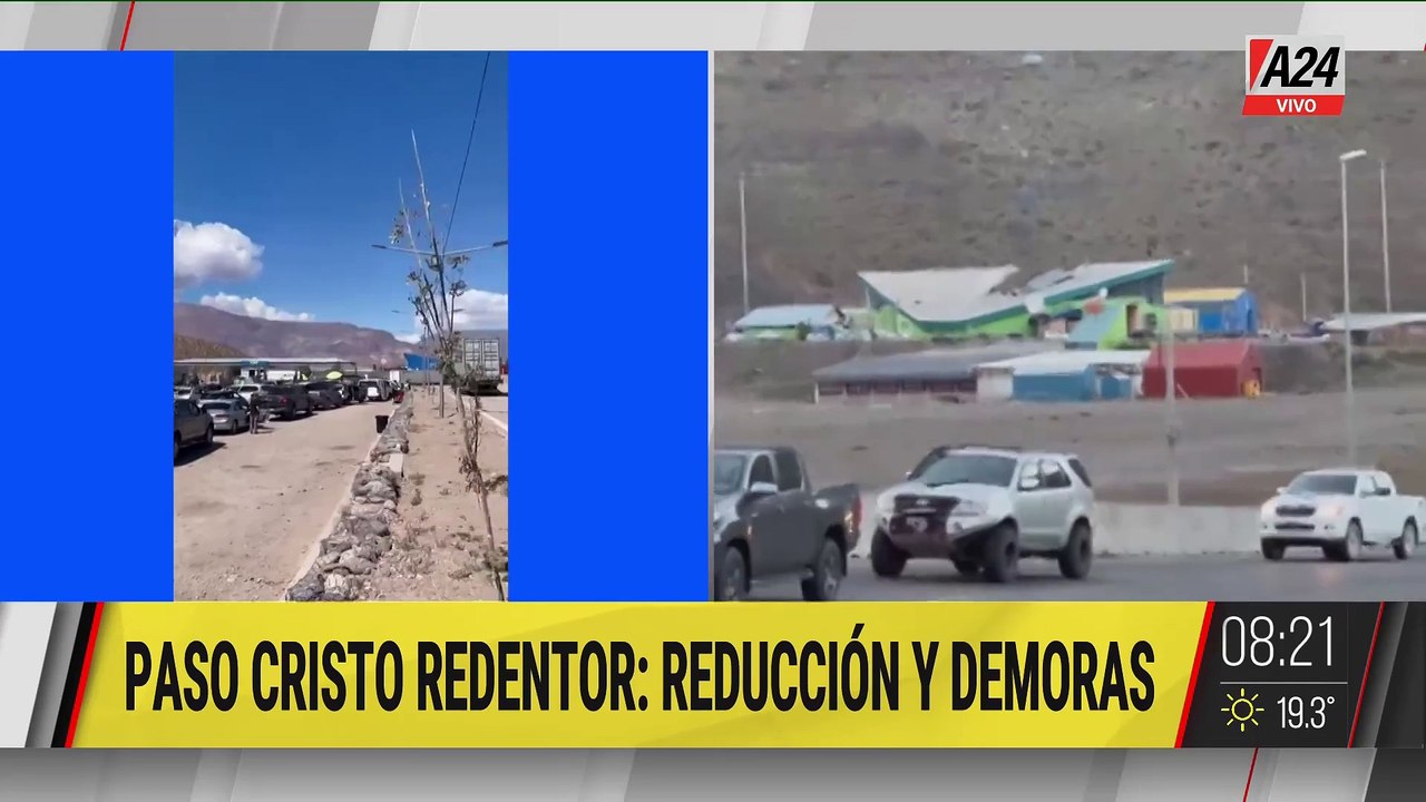 El Paso Cristo Redentor con destino a Chile se encuentra colapsado y con demoras de 12 horas