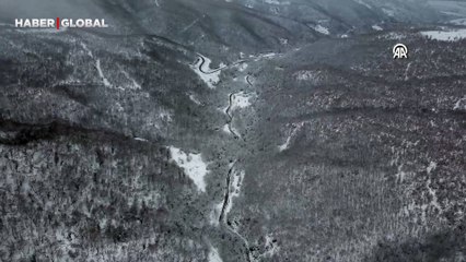 Tekirdağ'dan kar manzaraları