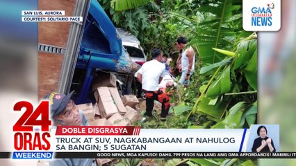 Truck at SUV, nagkabangaan at nahulog sa bangin; 5 sugatan | 24 Oras Weekend