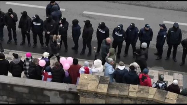 Georgia, una catena umana contro l'insediamento del nuovo presidente