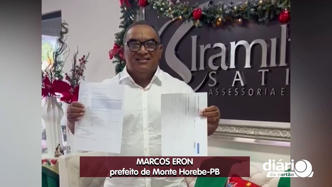 Marcos Eron anuncia duas grandes obras para Monte Horebe que gira em torno de R$ 15 milhões