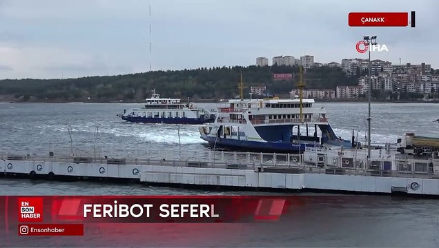 Çanakkale'de feribot seferlerine fırtına engeli