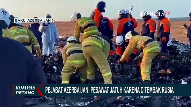 Pejabat Azerbaijan Duga Pesawat Jatuh Akibat Terkena Tembakan Sistem Pertahanan Rusia