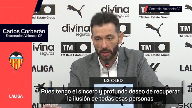 Carlos Corberán, en su presentación: Si yo pienso en bajar a Segunda, mal empezamos