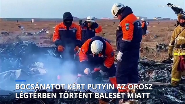 Bocsánatot kért Vlagyimir Putyin: az orosz légvédelem lőtte le az azeri utasszállítót
