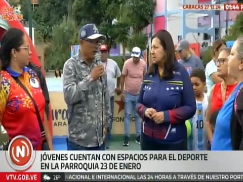 Alcaldesa de Caracas entregó espacios deportivos recuperados en la parroquia 23 de Enero