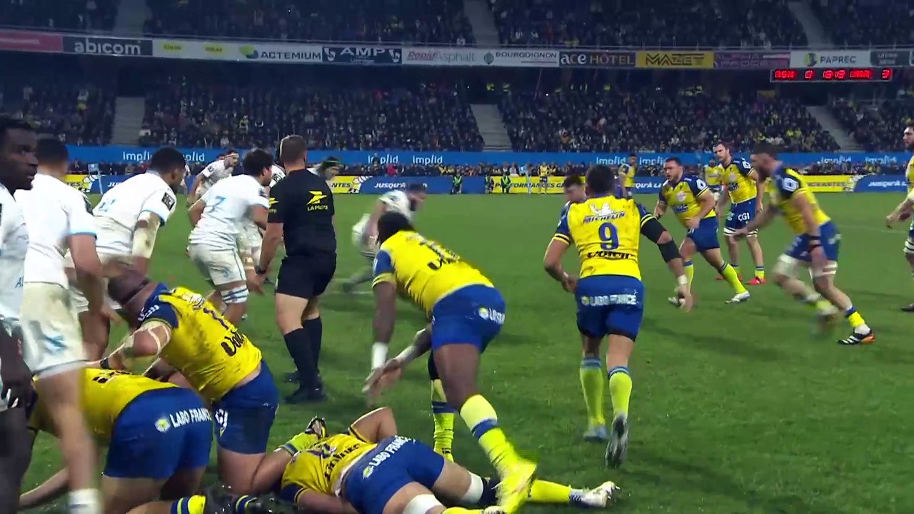 TOP 14 - Essai de Etienne FOURCADE (ASM) - ASM Clermont - Montpellier Hérault Rugby