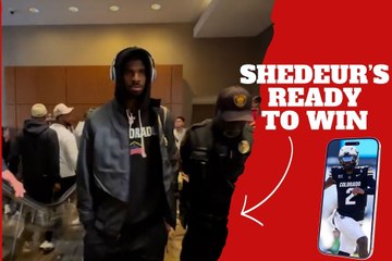Shedeur Sanders is escorted out by police as he gets ready to lead Colorado to victory against BYU