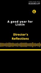 Director's Reflections | A good year for Listín