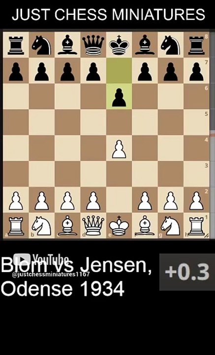 Blom defeats Jensen with the Anderssen's checkmate