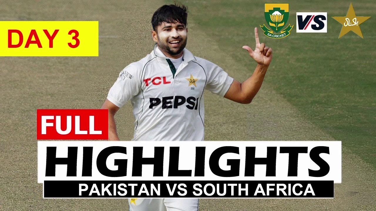 PAKISTAN VS SOUTH AFRICA FULL MATCH HIGHLIGHTS 1ST TEST 2024 DAY 3