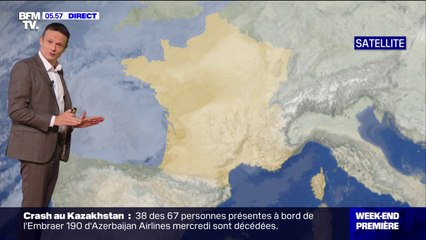 Météo: de la grisaille dans toute la partie Nord-Ouest de la France et des températures comprises entre 1 et 17 degrés