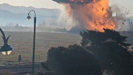Güney Kore'de uçak kazası kamerada