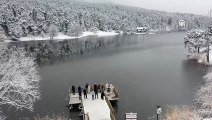 Bolu’nun incisi beyaza büründü! Doğaseverler manzaranın tadını çıkardı
