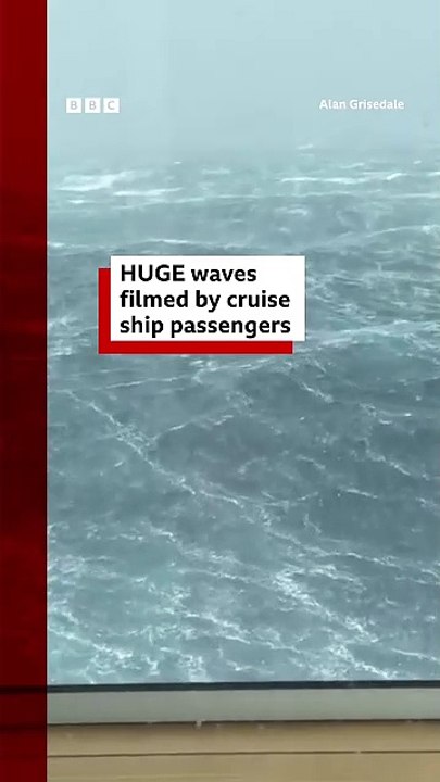 Huge waves filmed on cruise ship in storm in Bay of Bisacy Shorts ...