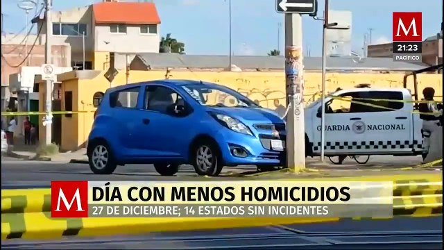 Baja cifra de homicidios dolosos en diciembre, reporta Gabinete de Seguridad